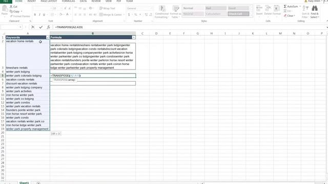 Microsoft Excel - Concatenate multiple cells tutorial смотреть онлайн