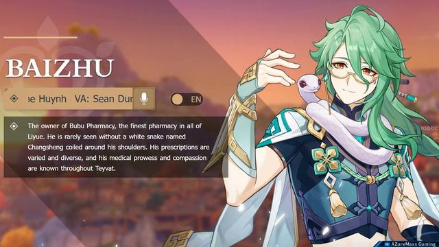 ENG & JPN BAIZHU Voice Lines Genshin Impact смотреть онлайн