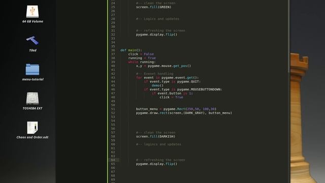 Pause Menu With Pygame