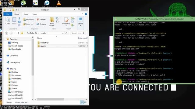 Practical working with git branch and git merge (Hindi) смотреть онлайн