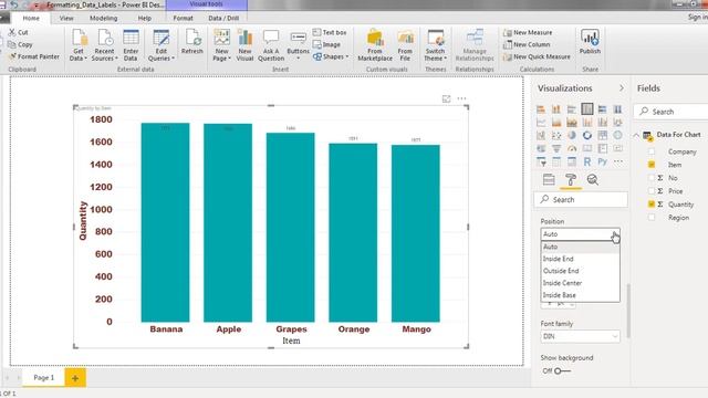 Format Data Labels PowerBI смотреть онлайн