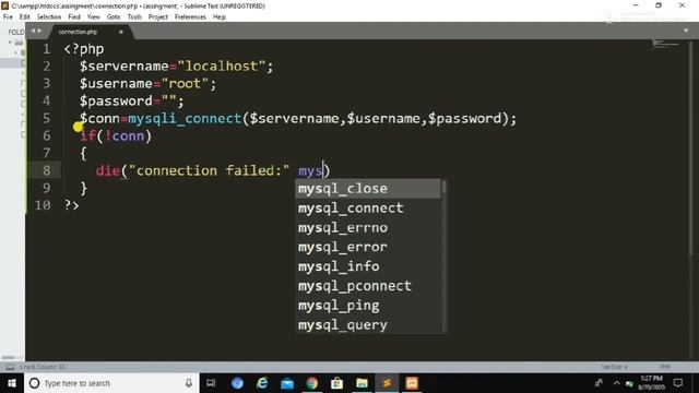 Create Connection with MySQL Database in PHP Using XAMPP | Create Database connection PH MySQL part смотреть онлайн