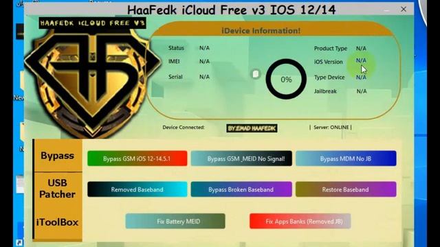 Haafedk ICloud V3 Free ICloud Unlock Tool And Jailbreak Ios 12 - 14