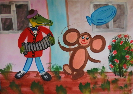 Как нарисовать Чебурашку и крокодила Гену. смотреть онлайн