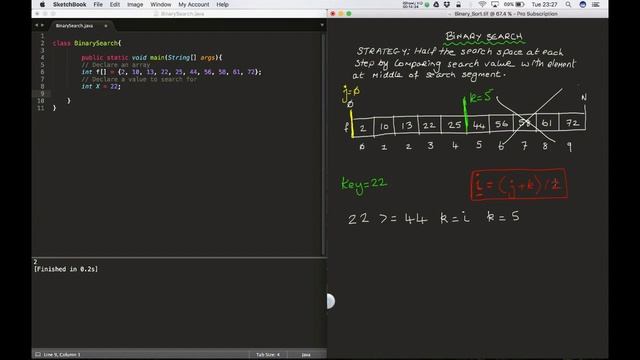 Simple Binary Search in Java смотреть онлайн