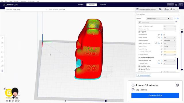 Faster! Reduce 3D printing time with Cura slicer Set! Speed up Tip! смотреть онлайн