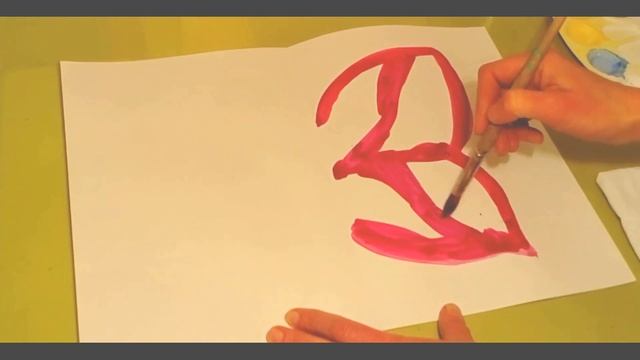 Бабочка в технике монотипия. смотреть онлайн