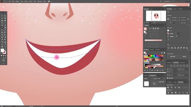 КАК НАРИСОВАТЬ ЛИЦО ДЕВУШКИ БЕЗ ЭСКИЗА. УРОК ДЛЯ НАЧИНАЮЩИХ В ADOBE ILLUSTRATOR. смотреть онлайн