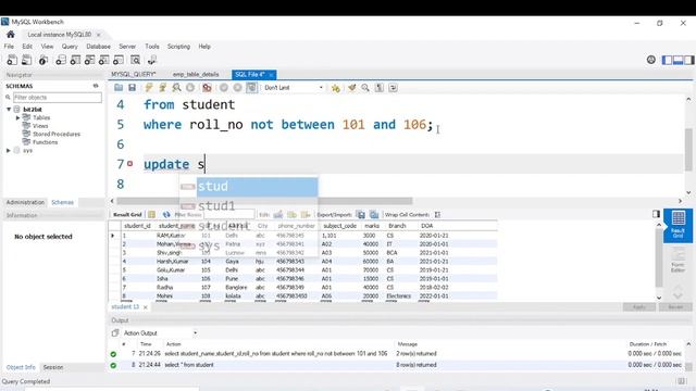 How to use BETWEEN Operator in MySQL workbench смотреть онлайн