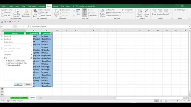 MS Excel - Դաս 8 / Փոխարինման նշաններ (wildcards) смотреть онлайн