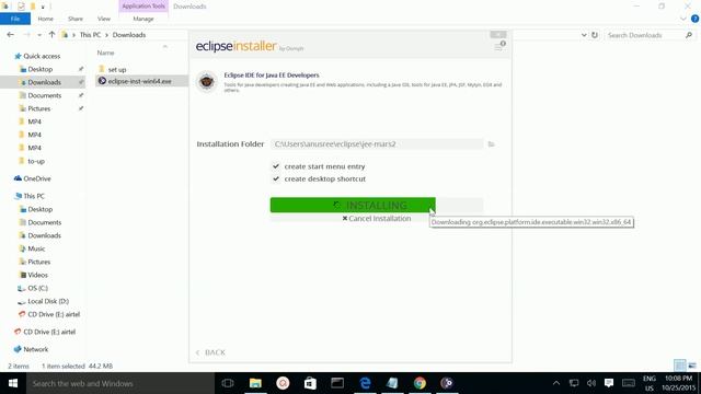 How to Install Eclipse Mars IDE for JAVA EE Web Developers on Windows 10 смотреть онлайн