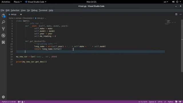 Example: Class Inheritance || Class Cars In Python - Must Watch | Python and Django смотреть онлайн