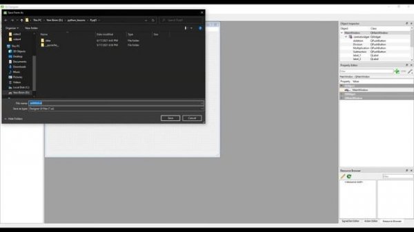 Creating Desktop Apps With Python - Lesson 5 ( Qt Designer - calculator )