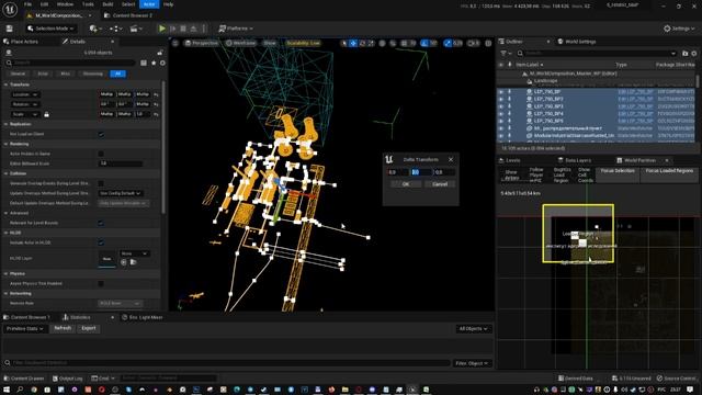Перемещение тысячи объектов в Unreal Engine 5 смотреть онлайн
