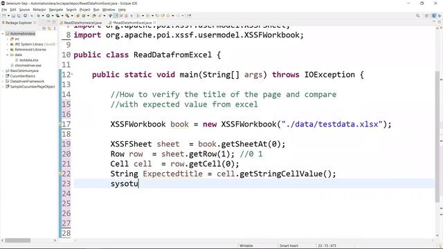 How to Verify the title of the page and compare with expected value from excel in Selenium java | смотреть онлайн