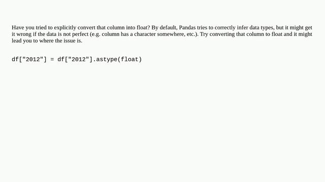 Why the data type in last columns is str instead of float? смотреть онлайн