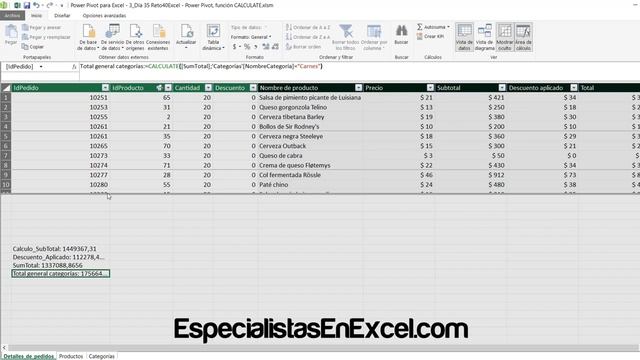 Día 35 - Power Pivot: Función CALCULATE, DAX, capacitación excel, office 365 смотреть онлайн