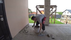 Укладка плитки на террасе от А до Я!!!