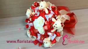 Букет из мишек и конфет Raffaello