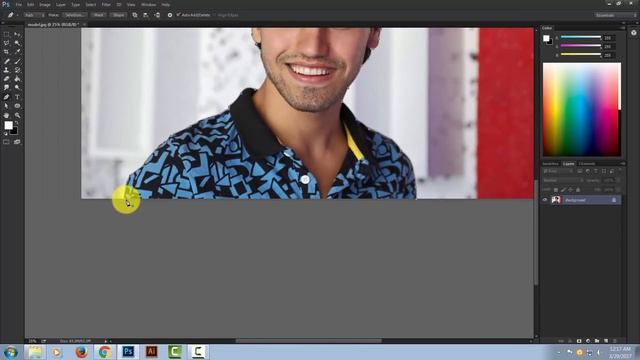 How to Remove Background in Photoshop CC - Using Pen Tool смотреть онлайн