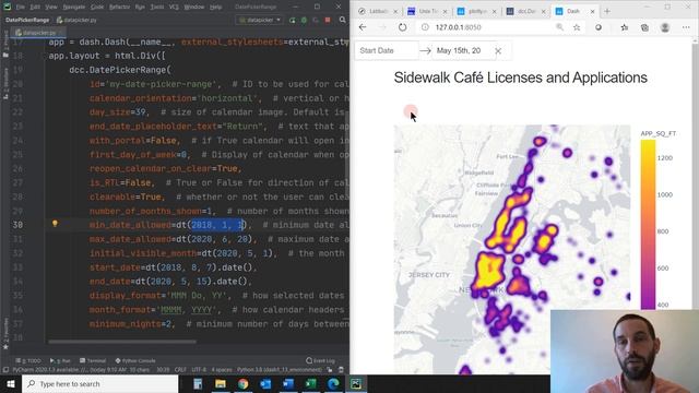 DatePickerRange - Python Dash Plotly смотреть онлайн
