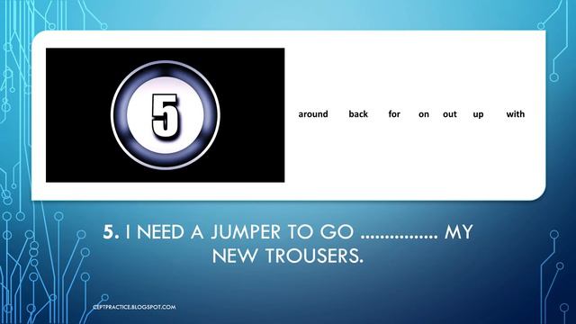 TEST YOUR ENGLISH CAMBRIDGE PRELIMINARY B1 LEVEL Complete The Sentences 5 SECONDS TO ANSWER