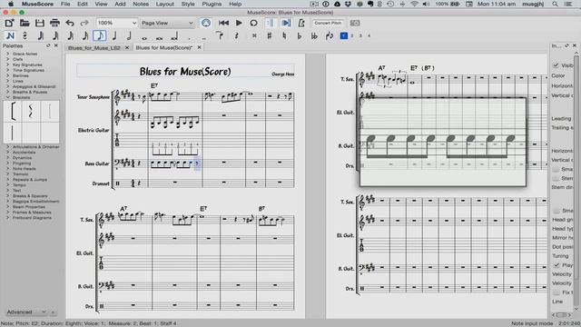 Musescore за минуты: Урок 7 - Табулатура и ноты барабанов