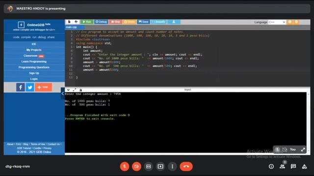 Denomination of Bills / Currency Notes | C++ Exercise | Filipino | Tagalog | Programming Tutorials смотреть онлайн