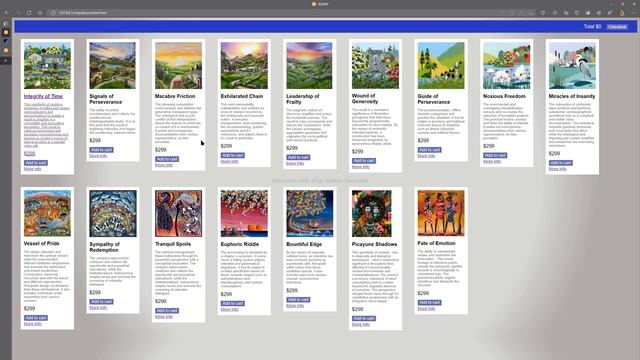 A Minimalistic Art Gallery Website with JSON and TailwindCSS смотреть онлайн