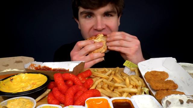 ASMR MUKBANG EXTRA BIG MAC BURGERS, CHICKEN NUGGETS, HASH BROWNS MCDONALDS FRIES | WITH CHEESE PART смотреть онлайн