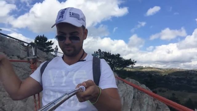 Переход по канатному мосту. Крым 2016. Ай-Петри смотреть онлайн