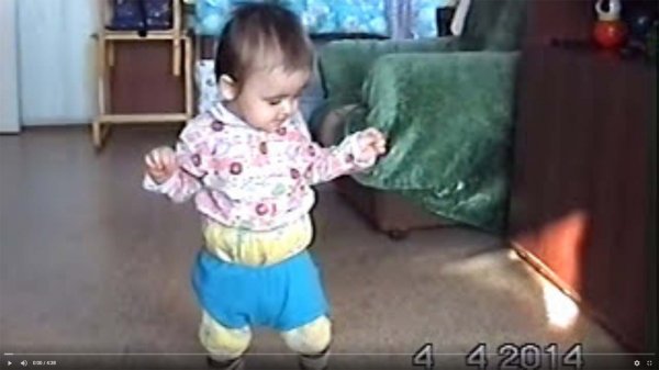 Учимся ходить - Первые шаги ребёнка