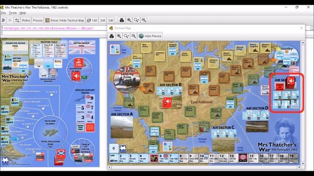Mrs Thatcher's War - Falklands 1982 vassal play through turn 1 смотреть онлайн