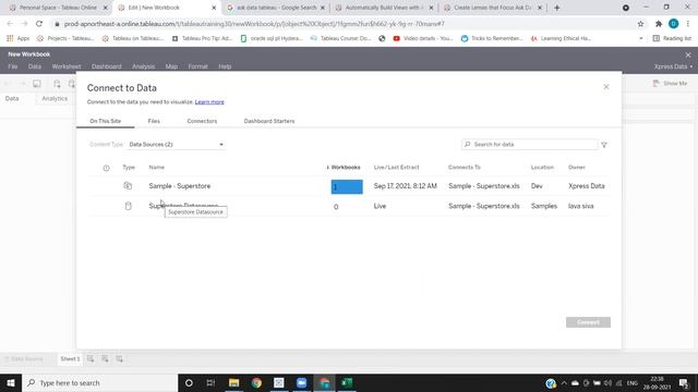 Tableau Server Training -Personal Space смотреть онлайн