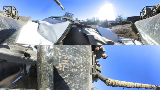 Drive a Tank - Car Crush Tank 360˚ VR POV смотреть онлайн