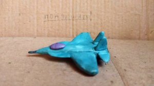 Как слепить военный самолёт МиГ 29 из пластилина - анимация