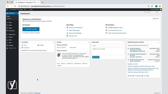 WordPress back end tour: Dashboard | WordPress for beginners смотреть онлайн