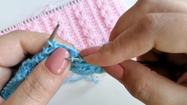 Красивый объемный узор спицами для вязания шапки, джемпера, кардигана и т.д. смотреть онлайн