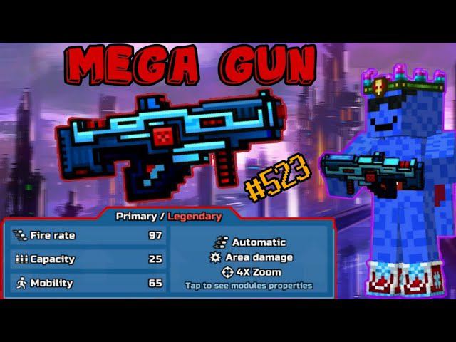 Pixel Gun 3D. {#523} Mega Gun [Gameplay & Review]