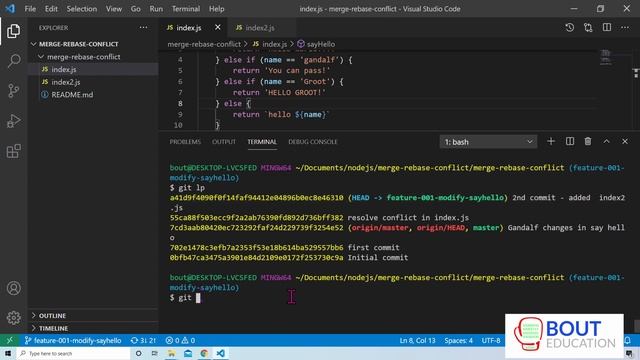 Resolving Git Merge And Rebase Conflicts смотреть онлайн