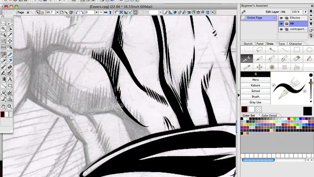 Digital Inking in Manga Studio смотреть онлайн