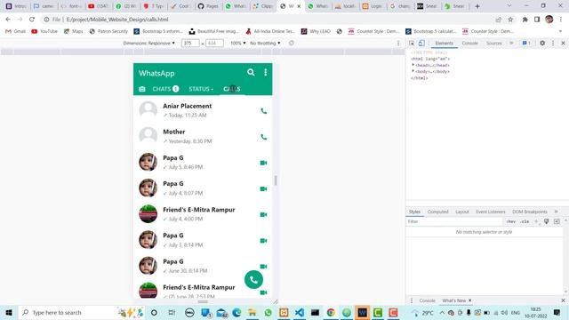 Mobile WhatsApp Design in HTML, CSS and Bootstrap || Web Tutorial 39 || MobileDesign || HTML,CSS,BS смотреть онлайн