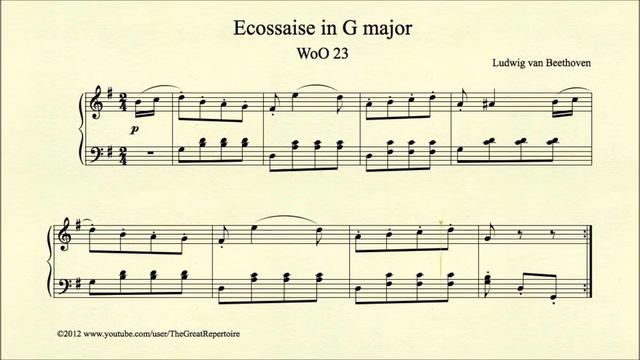 Beethoven, Ecossaise in G major, WoO 23 смотреть онлайн