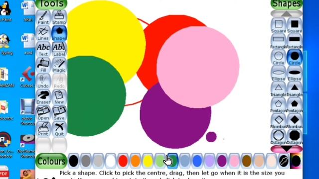 Tux Paint ||Tux Paint Tutorial ||Shapes Tool смотреть онлайн
