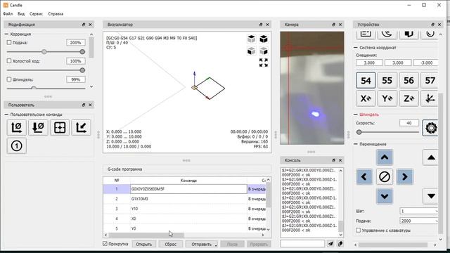 Схема распиновки ESP Wroom 32 30pins. Обзор Candle1.2.12bx64. NC код в ручную. смотреть онлайн