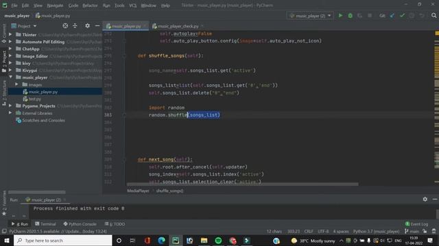 #7 Shuffle the playlist | Music Player In Tkinter | Tutorial on music player in python смотреть онлайн