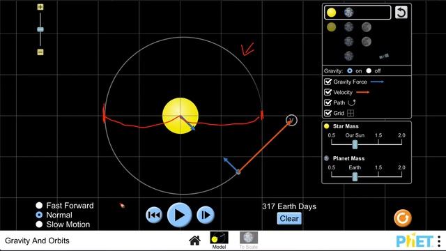PhET Lab - Gravity and Orbits смотреть онлайн