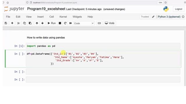 Read & Write Excel Sheet with Pandas | Data Science | Python Programming | Jupyter NoteBook | IL смотреть онлайн