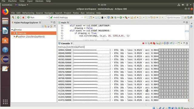 tensorflow tf.keras mnist python program to write own digits and predict it by trained model смотреть онлайн