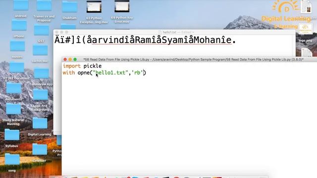 73 Python Read Data From File Using Pickle | Online Training Download app from below link смотреть онлайн